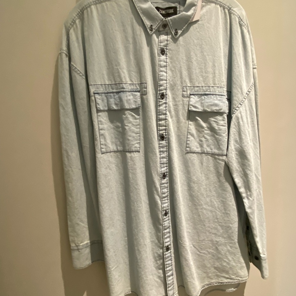 Zanerobe Light Blue Casual Button Down Shirt
